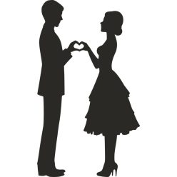 Szerelmespár gyakorló sablon A2