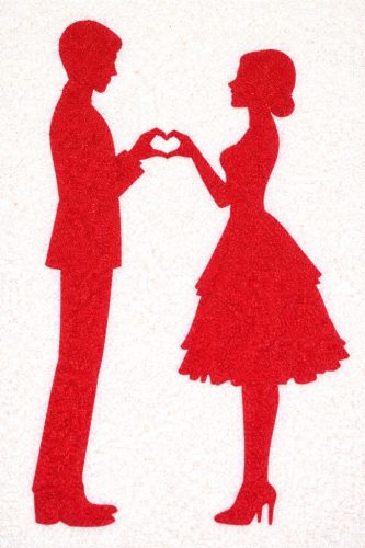 Szerelmespár gyakorló sablon A2