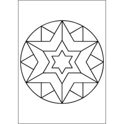6 ágú csillag mandala A4