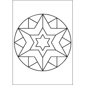 6 ágú csillag mandala A4