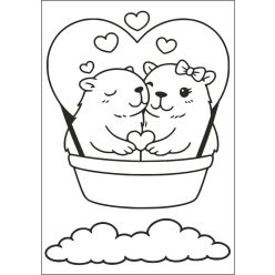 Capibara pár kosárban