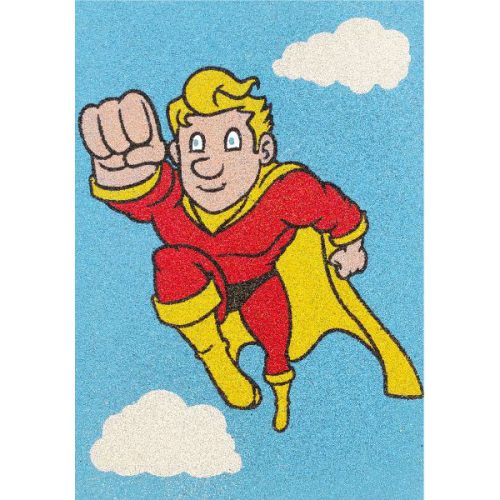 Szuperhős homokkép