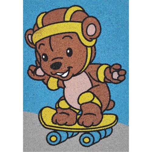 Gördeszkás Medve homokkép