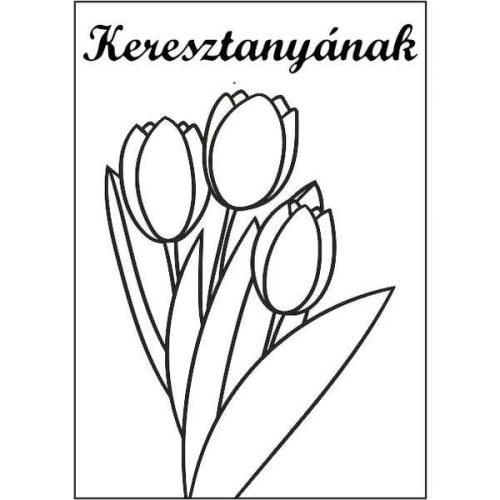 Tulipán csokor Keresztanyának