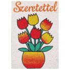 Vázás tulipán szeretettel