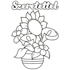 Vegyes virágok szeretettel homokkép