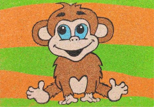 Vidám majom homokkép