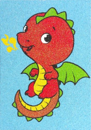 Tüzes sárkány homokkép