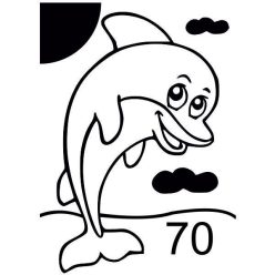 Delfin homokkép (A5 sablon)