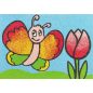 Pillangó tulipánnal homokkép