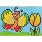 Pillangó tulipánnal homokkép