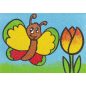 Pillangó tulipánnal homokkép