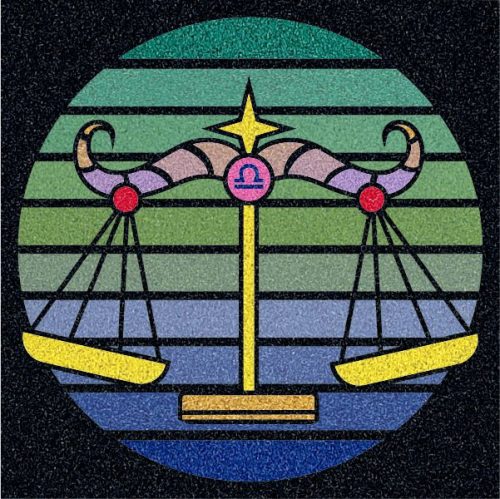 Mérleg Horoszkóp homokkép