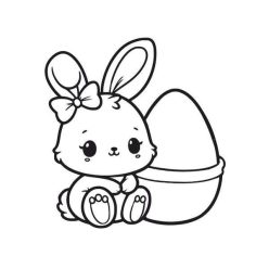 Húsvéti nyuszi lány homokkép