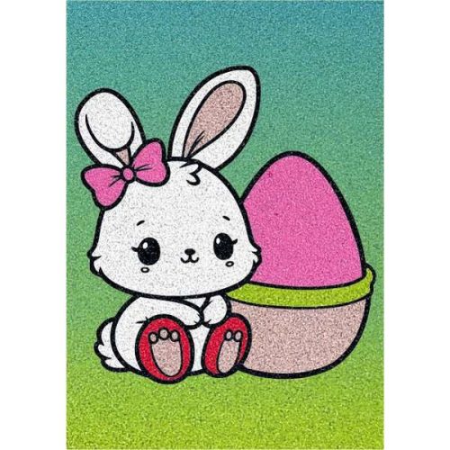 Húsvéti nyuszi lány homokkép