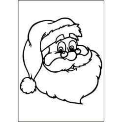 Télapó fej (A5 sablon)