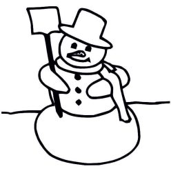 Hóember homokkép (A5 sablon)